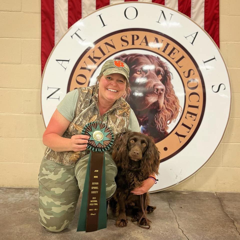 RACH SHR GCH CH Canecade's Lady In High Cotton CD PCD BN RC RM5 RAE2 SH JHR DCAT ACT1 DMX DJ CGCA TKN NR FITB FTR - Boykin Spaniel Pedigree